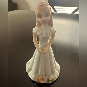 Porcelain figurine Enesco Growing Up Birthday Girls Age 10 brunette Collectible